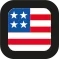 US flag, english language